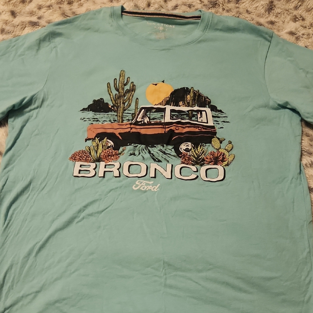 Sun + Stone Teal Bronco Graphic Tee